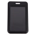 Two-sided Credit Card Cover Hard Plastic Badge Holders Slot Event Qme Black