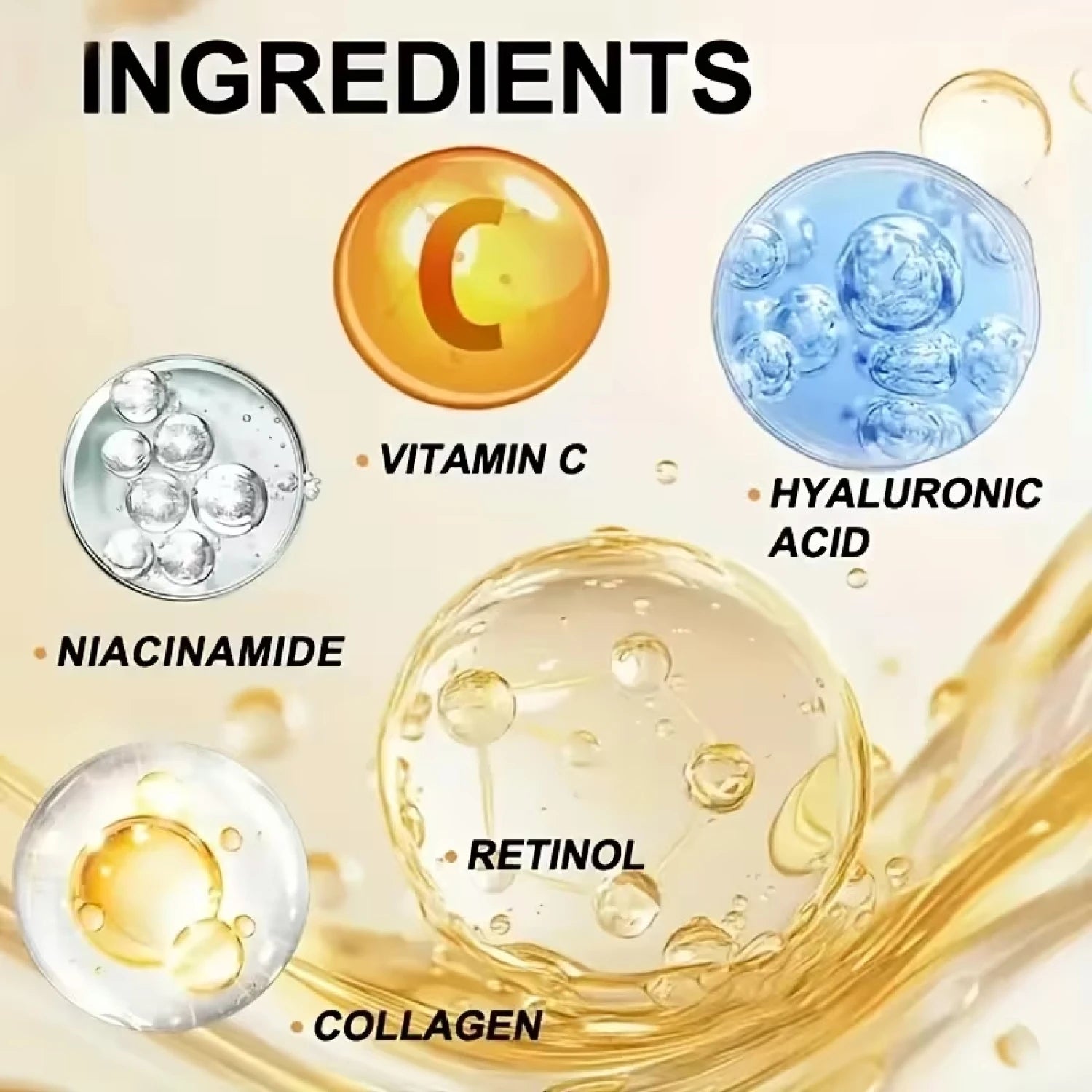 Retinol & Bee Venom Lifting Facial Cream Collagen Niacinamide Hydrating Firming Skin Contour Care Daily Face Cream 100g Qme