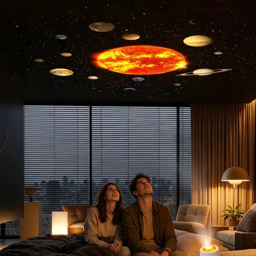 USB Galaxy Projector 2 Modes 12 Projection Films Decoration Galaxy Projector Night Light For Relaxing Sleeping Bedroom Living Qme