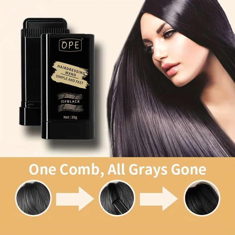 Quick Hair Dye Stick Permanent Coverage Long-lasting Effect Portable Qme