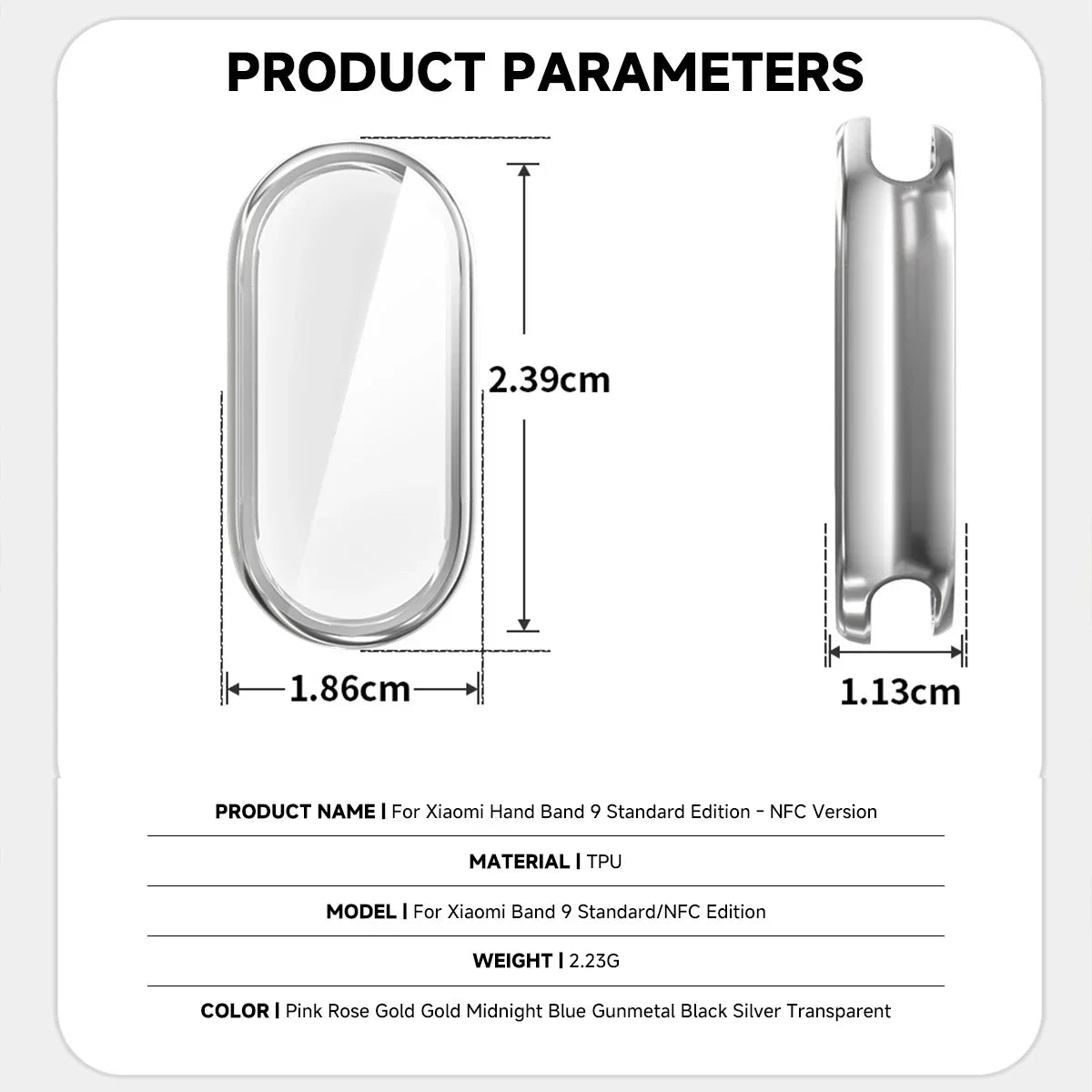 For Xiaomi Mi Band 9 Full Cover PC Case For Xiaomi Mi Band 8 Screen Protector For Mi band8 Protective Case TPU Watch Case Qme