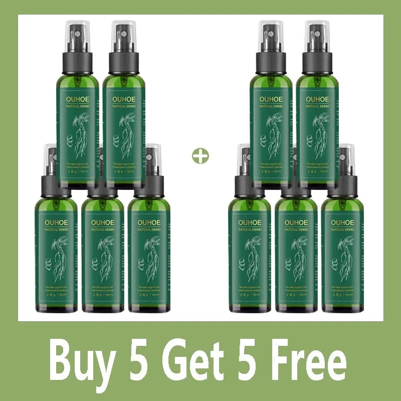 Natural Herbal Ginseng Hair Care Spray Moisturize Hair Remove Excess Sebum Prevent Hair Loss Nourish Scalp Essence Spray Qme Buy 5 Get 5 Free