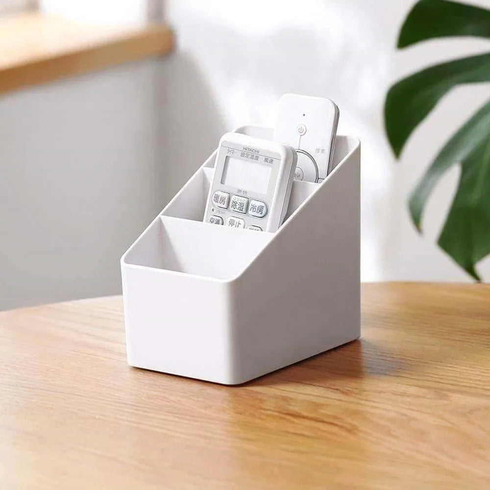 Simple Brush Colored Pen Marker Desktop Stationery Storage Box Multi-functional Three Squares Desktop Sundries Storage Holder Qme