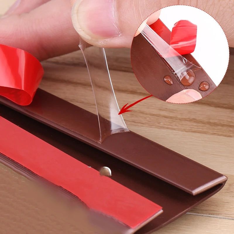 1Pcs Silicone Door Sealing Strip Self-adhesive Under Door gap Protector Wind Prevention Noise Reduction Household Accessories Qme