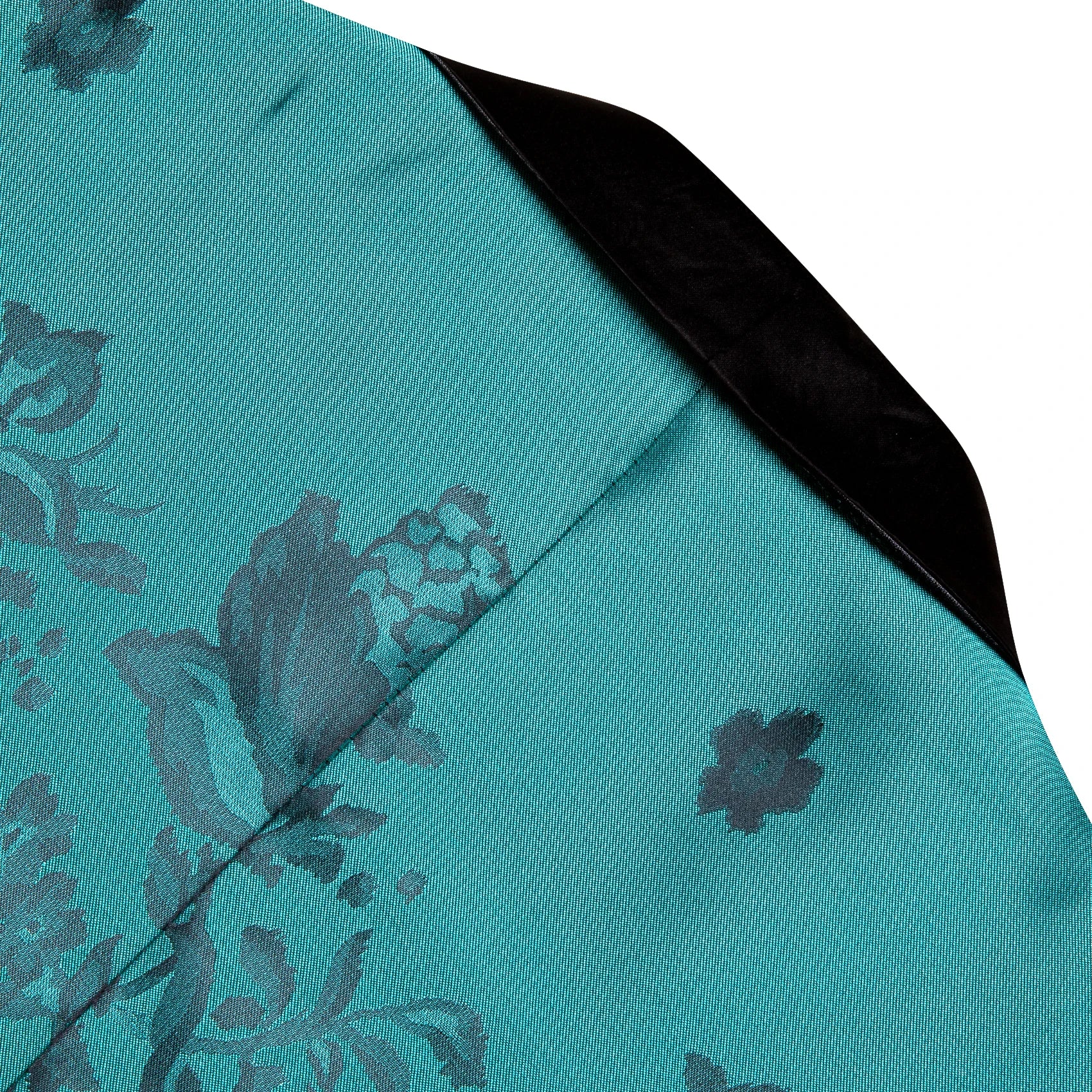 Men's Teal Floral Jacquard Shawl Lapel Blazer Luxury Tuxedo Jacket Formal Suit Coat for Wedding Prom Party Nightclub Outerwear Qme