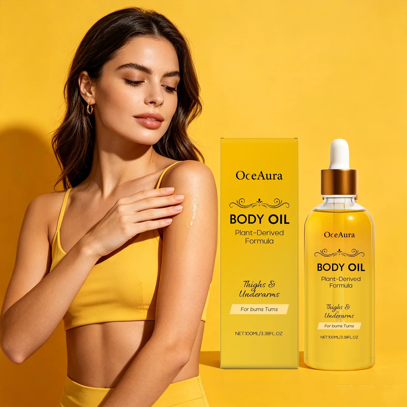 Oceaura Body Oil Thighs Underarms Plant Derived Formula Deep Qme