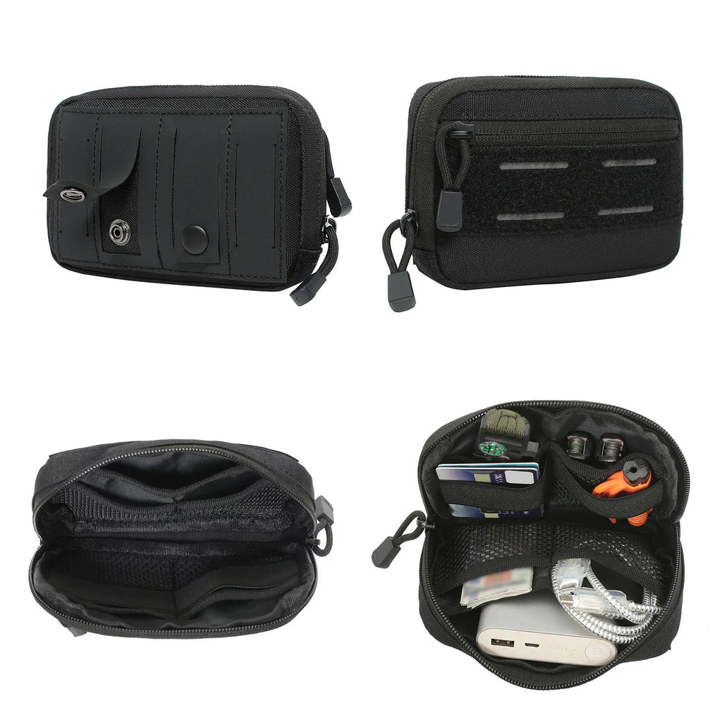 Outdoor EDC Tool Bag Large Capacity Practical Small Waist Pack Wear Resist EDC Mobile Wallet Outdoor Sports Hunting Accessory Qme