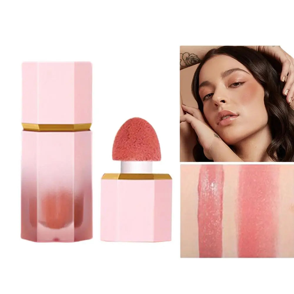 Cheek Liquid Blush With Cushion Liquid Illuminator Face Highlighter Long Lasting Natural Skin Tint Face Blush Wand Creamy Blush Qme 01 China Mainland