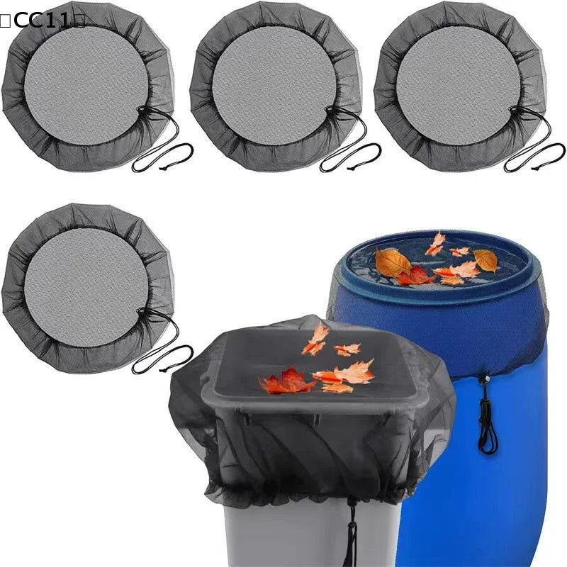 30- Mesh Cover Netting Rain Barrel Water Collection Bucket Raindrop Qme