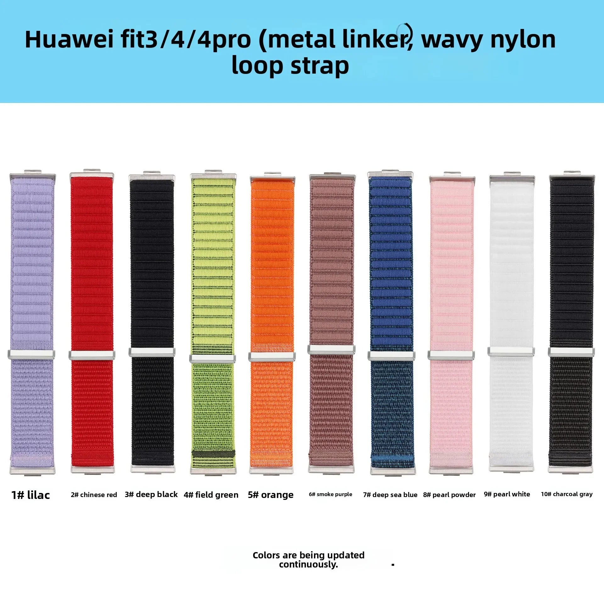 A Adjustable Breathable Nylon Woven Watchband with Stylish Metal Buckle for Huawei Watch Series - Replacement Wrist Band Qme