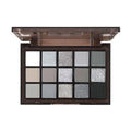 15Colors Black Grey Smokey Eyeshadow Palette, Matte Black White Gray Silver Smoky Eye Shadow, Black Eyeshadow Makeup Goth Look Qme black CN