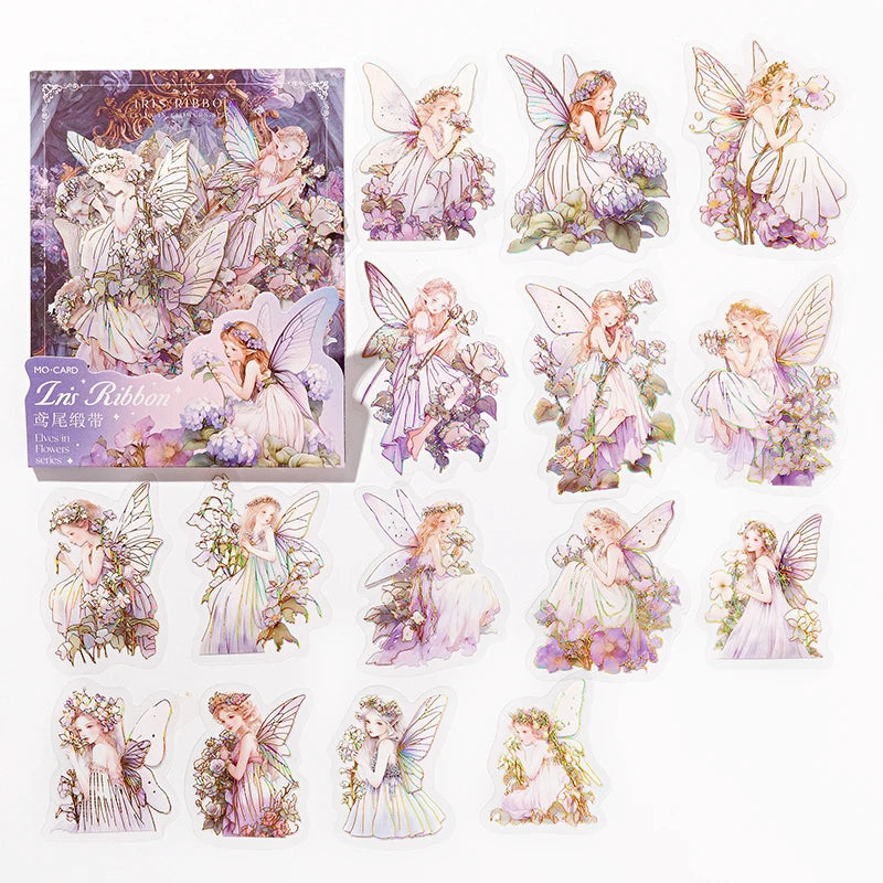 30pcs/pack PET Elf Stickers Aesthetics Stationery DIY Scrapbooking Materials Collage Junk Journal Decor Stickers Qme F