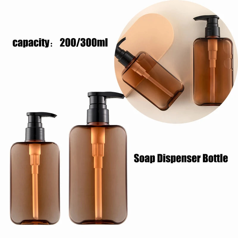 Square Clear Bottle Liquid Soap Whipped Mousse Points Bottling 200 Qme