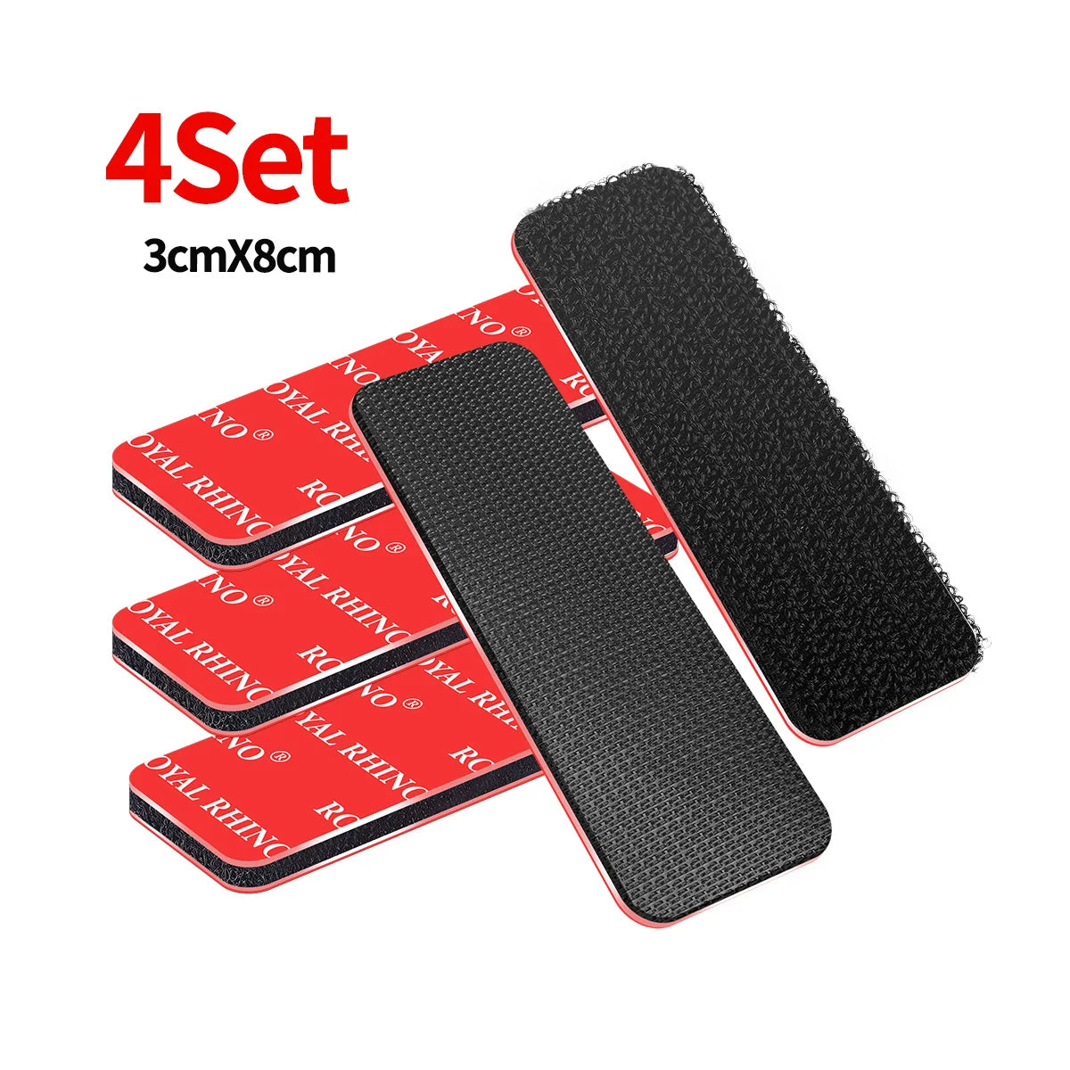High-Adhesion Hook & Loop Pads Self-Adhesive Backing for DIY Floor Pads High Adhesion Heat-Resistant Hook and Loop Fasteners Qme 4set-3cmX8CM