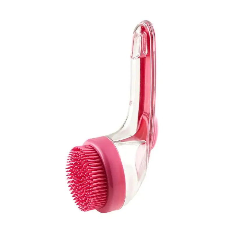Grooming Cleaning Fur Hair Pet Cat Bath Brush Long Handled Massage Qme A4
