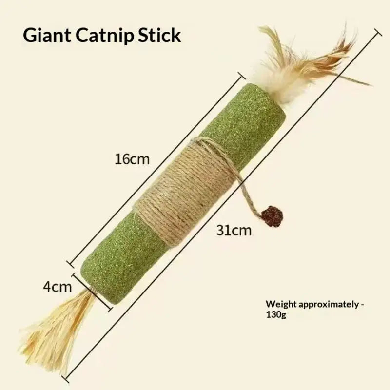 1/2PCS Cat Toys Made Of Wood Sticks Insect Galls Raffia Sisal Rope Teeth Cleaning Toys Cat Teasing Sticks Qme A4