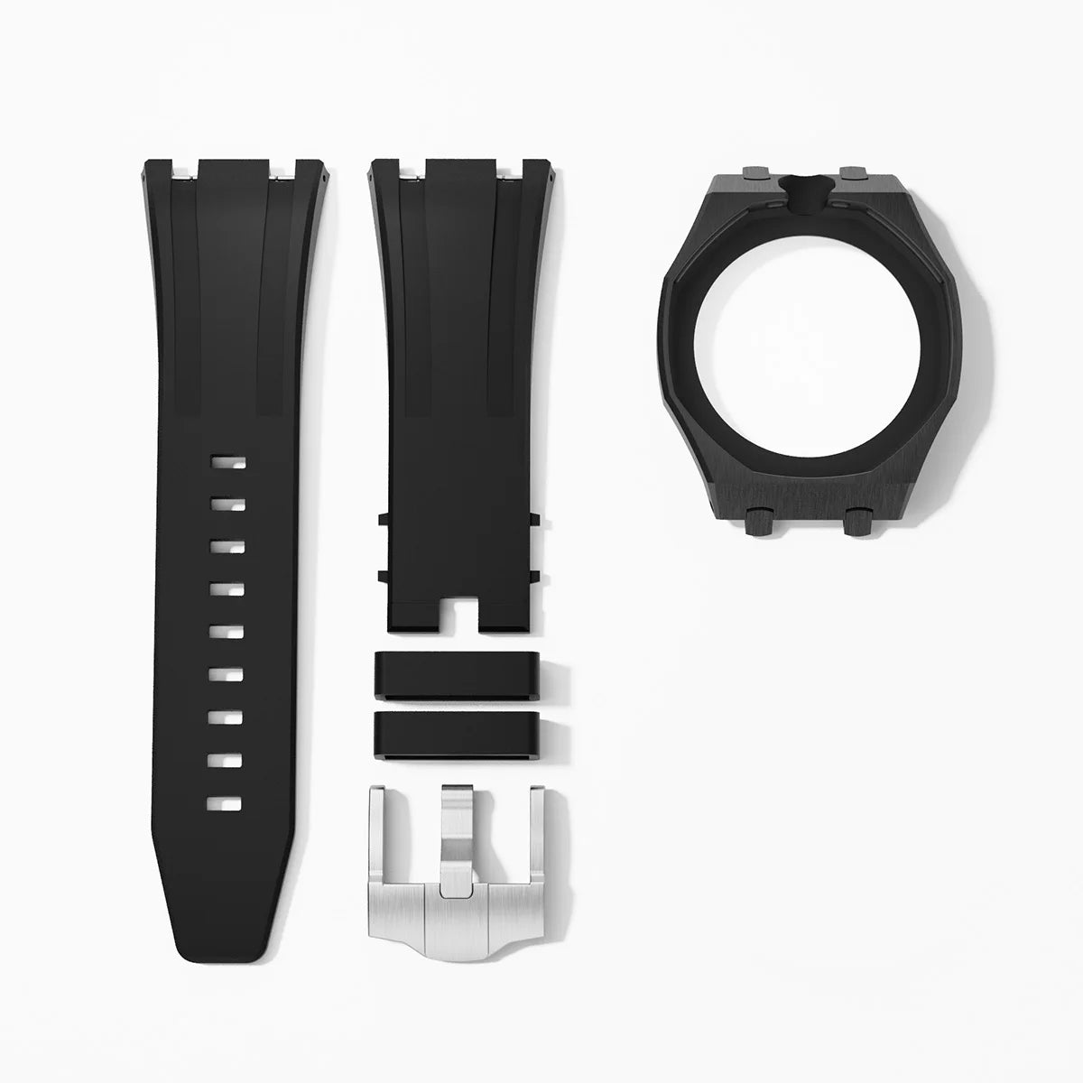 2 In 1 Strap + Case for Swatch x AP Royal Pop Pocket Watch Change to Wristwatch Ceramic+Silicone Band Wrist Strap Accessories Qme