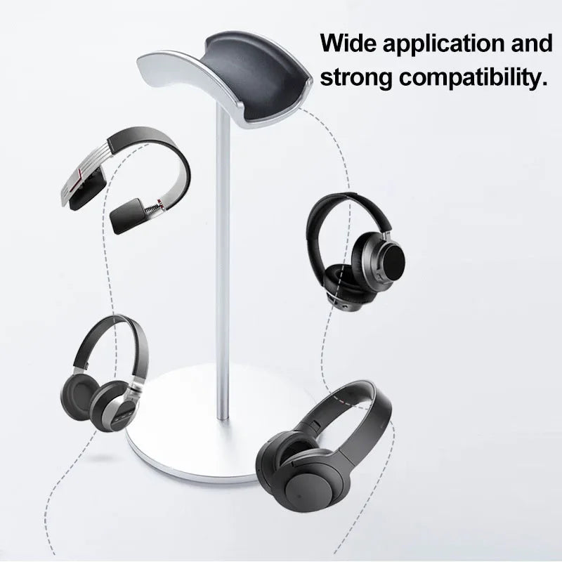 Stylish Non-Slip Aluminum Headphone Stand for Headset Holder Qme