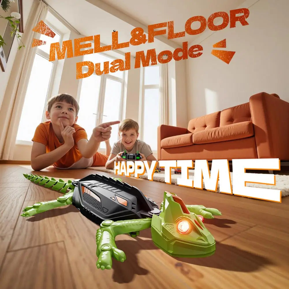 Realistic Biomimetic RC Wall Climbing Lizard Robot Toy, Remote Control Gecko that Climbs Glass & Smooth Walls Home Family Toy Qme