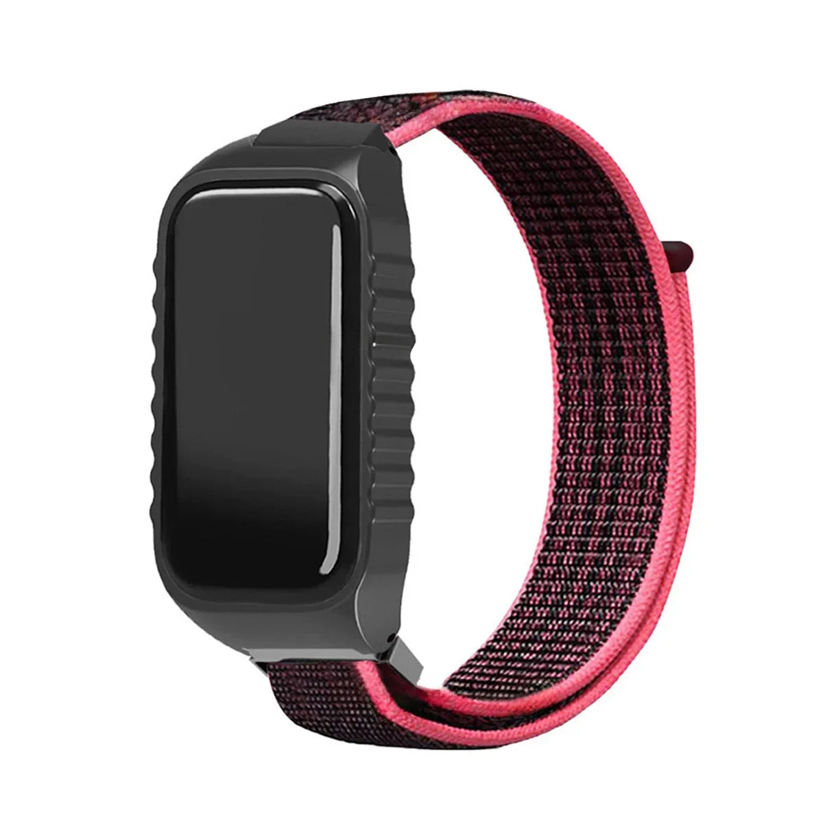 For Xiaomi Smart Band 8 Active Strap Nylon Loop Wristband Bracelet For Mi Band 8 Active Smart Watch Band Correa Belt Accessories Qme Black red For Mi Band 8 Active
