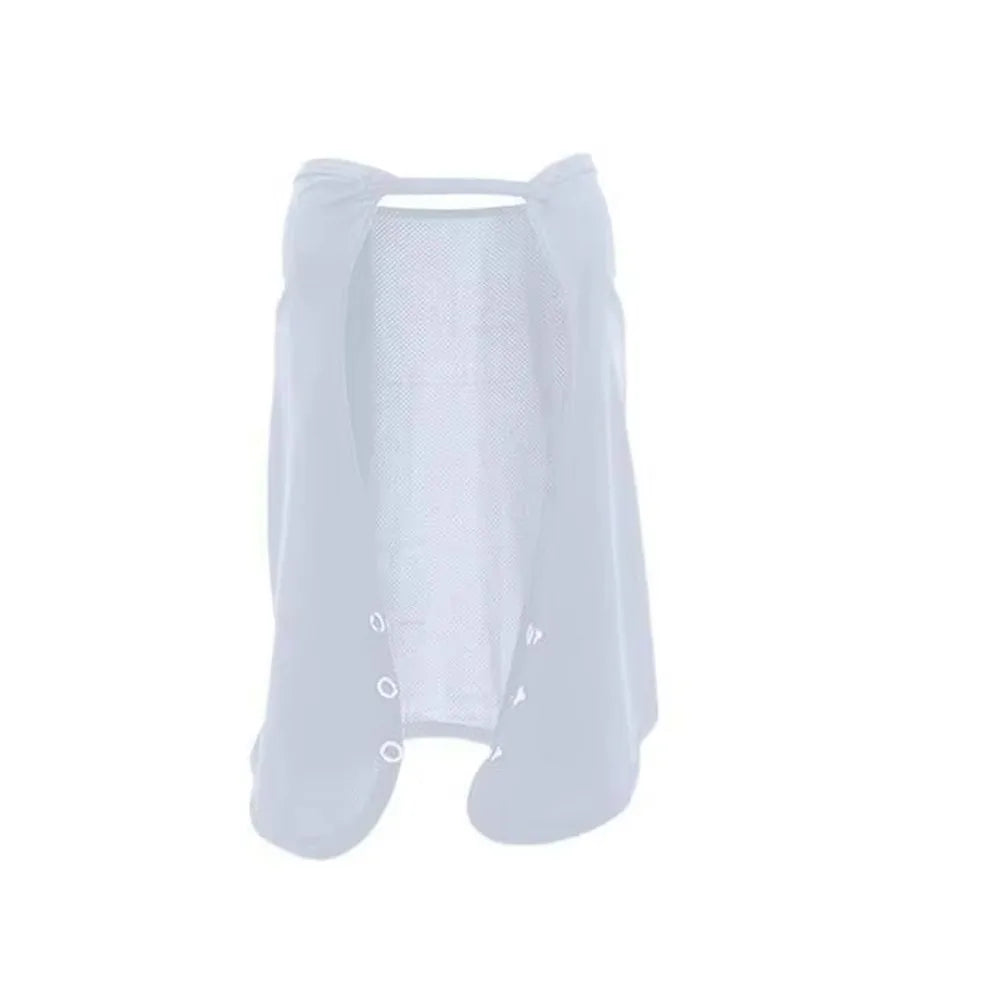 Breathable Solid Color Ice Silk Sunscreen Mask Quick Drying Scarves Cycling Scarf Neck Protector Shawl Face Veil Cycling Qme Grey-Long-