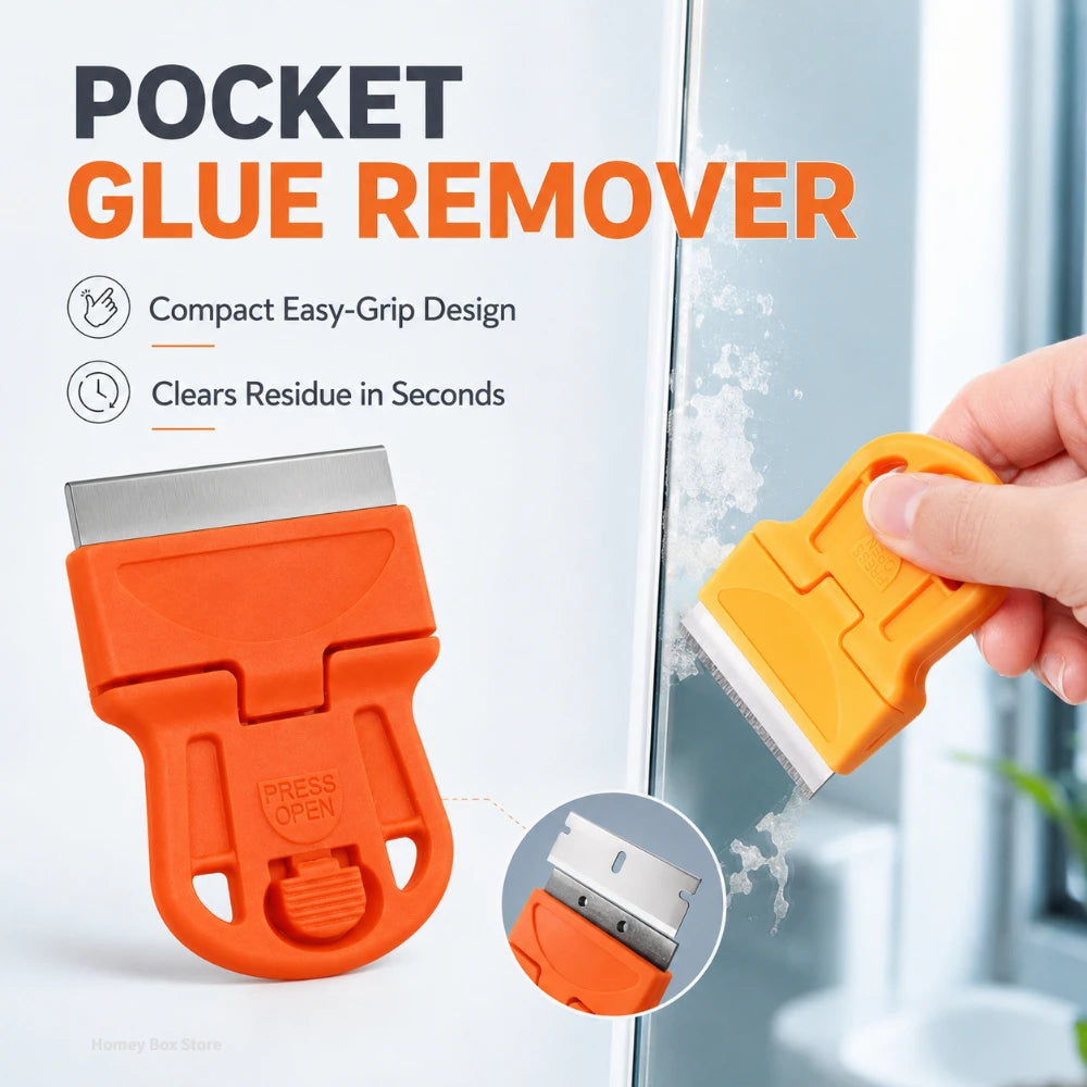 1/3/5Pcs Portable Mini Scraper Tool Erase Stickers Paint Marks Old Glue for Auto Window Glass Adhesive Film Removal Qme