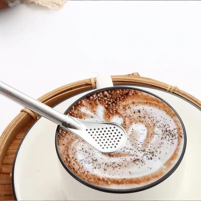 Bombilla Coffee Spoons Milk Drinking Kitchen Tools Reusable Straw Qme