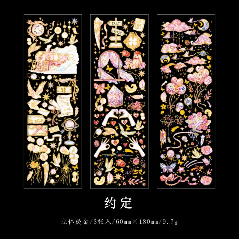 2 Sheets Chinese Koi Flat Stickers Aesthetic Journal Notebook Junk