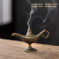 Antique Lamp Metal Incense Burner Scented Unscented Candle Holder Qme S
