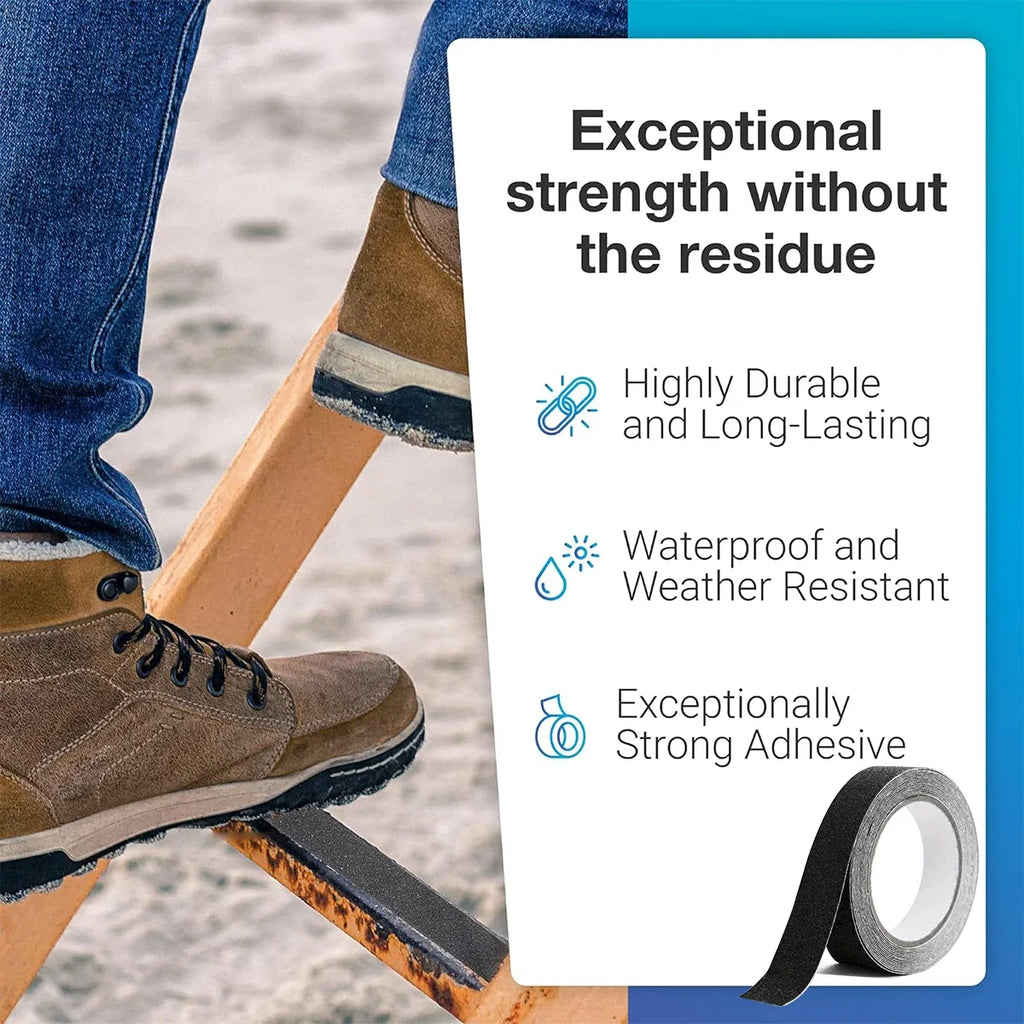 Heavy Duty Anti Slip Tape Waterproof Outdoor Grip Tape For Walkways Stairs Ramps Decks Skateboards Adhesive Non Slip Strips Qme