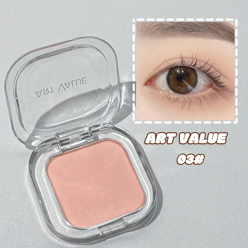 ART VALUE Single Color Eye shadow Shimmer Matte Delicate Long-lasting Makeup High Gloss Brightening Silkworm Eyeshadow Palette Qme