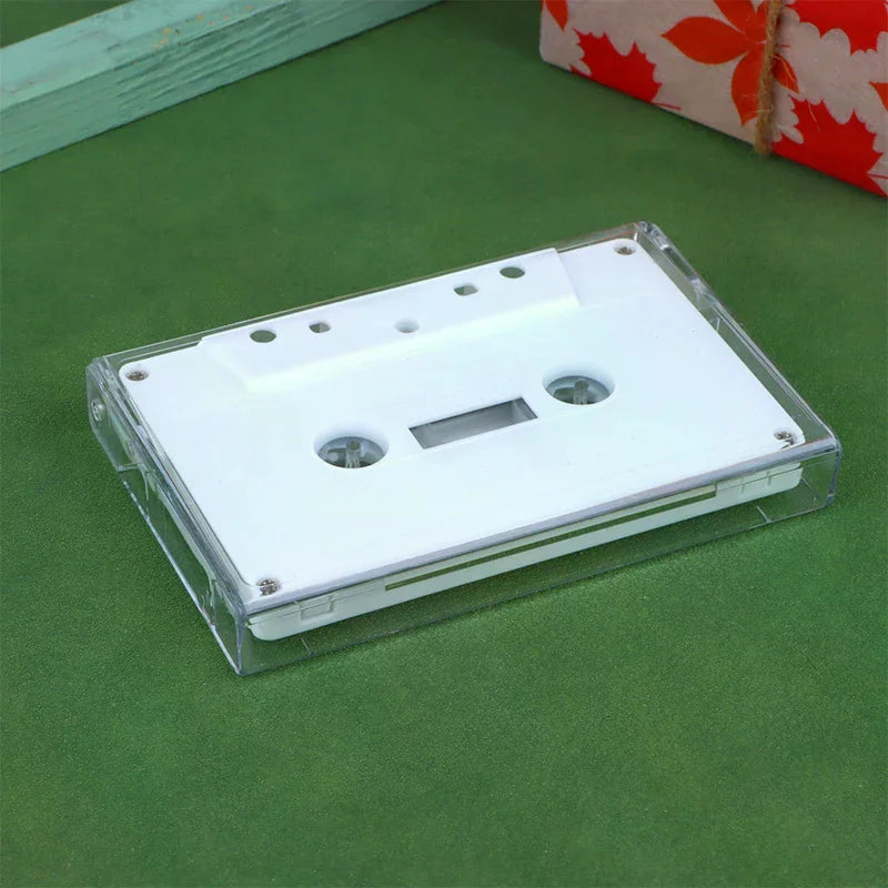 Cassette Tape Transparent Storage Box Audio Magnetic Recording Blank Qme