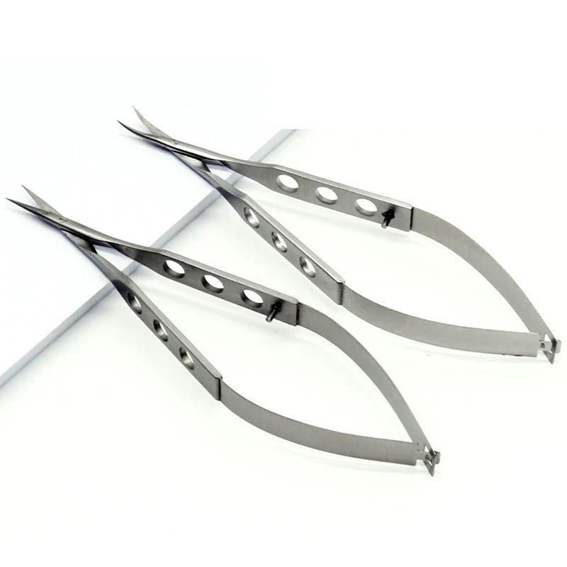 Conjunctival Scissors Blunt Curved Head Eye Micro Stainless Steel Qme