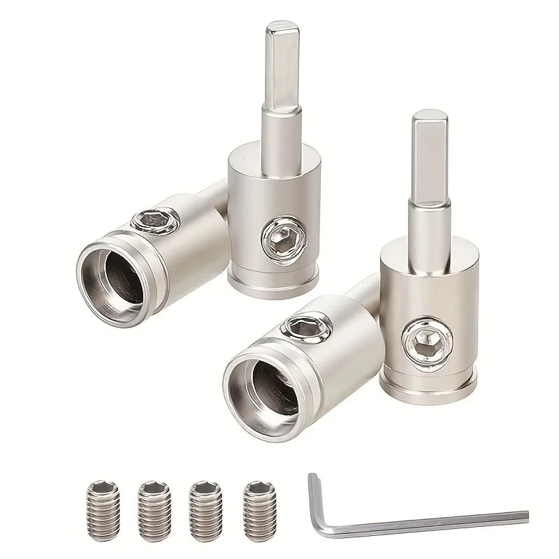 Car Stereo Audio Amp Input Reducer, 0 Gauge to 8 Gauge AWG Pin Power Ground Wire Adapter, 4pcs Set Qme