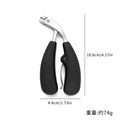 Curved Nail Clippers Large Opening 3x Anti-splash Storage Heavy Duty Qme Oblique elbow-Silver