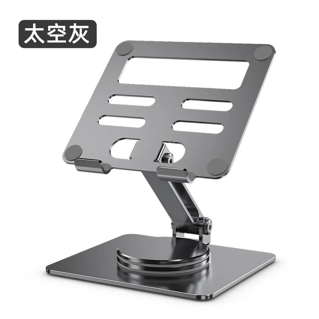 Height Adjustable Rotatable Tablet Stand Holder Riser For iPad Pro Air Mini 6 Samsung Xiaomi Mi Pad 5 Mipad Huawei Kindle Lenovo Qme GRAY