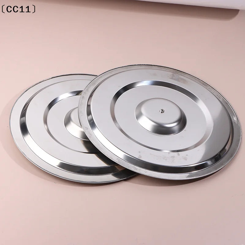 28 30 Silver Round Pot Lid Kitchen Thicken Stainless Steel Saucepan Qme
