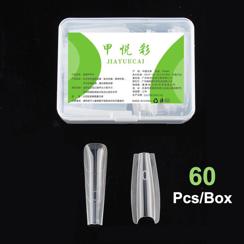 Sandwich Dual Nail Forms Quick Extensions-dual T-shaped Ellipse Qme trapezoid Green