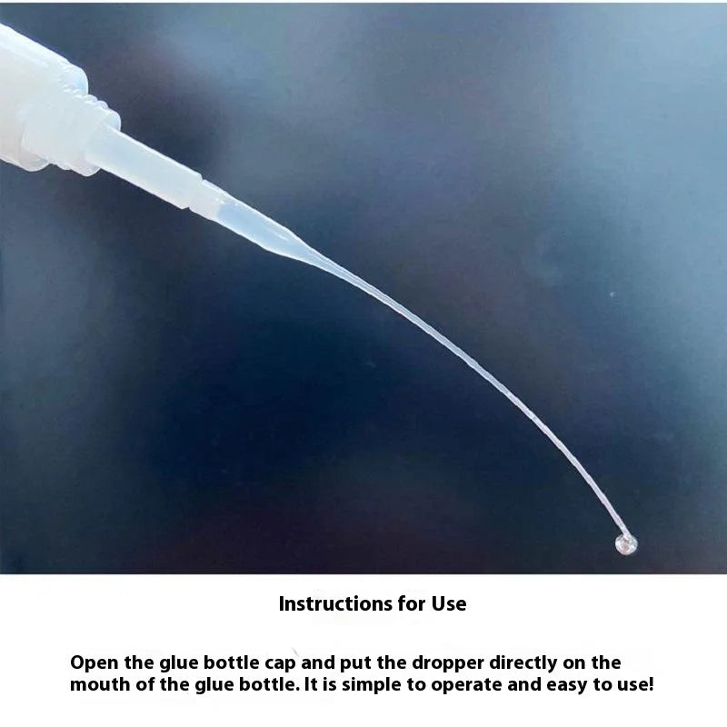 100pcs/set Glue Tips Plastic Glue Micro-Tips Glue Extender Precision CA Glue Applicator Qme