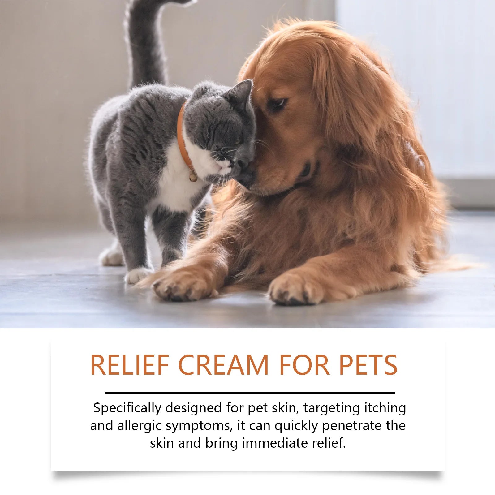 Yegbong Pet Skin Care Cream Gentle Itching Relief Wart Remover Improve Ringworm Skin Treatment Catnip Hair Healthy Pets Cream Qme
