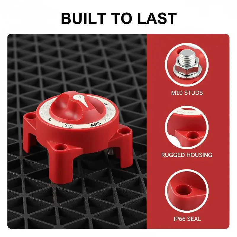 Marine Battery Selector Switch 4 Position Waterproof Heavy Duty Qme