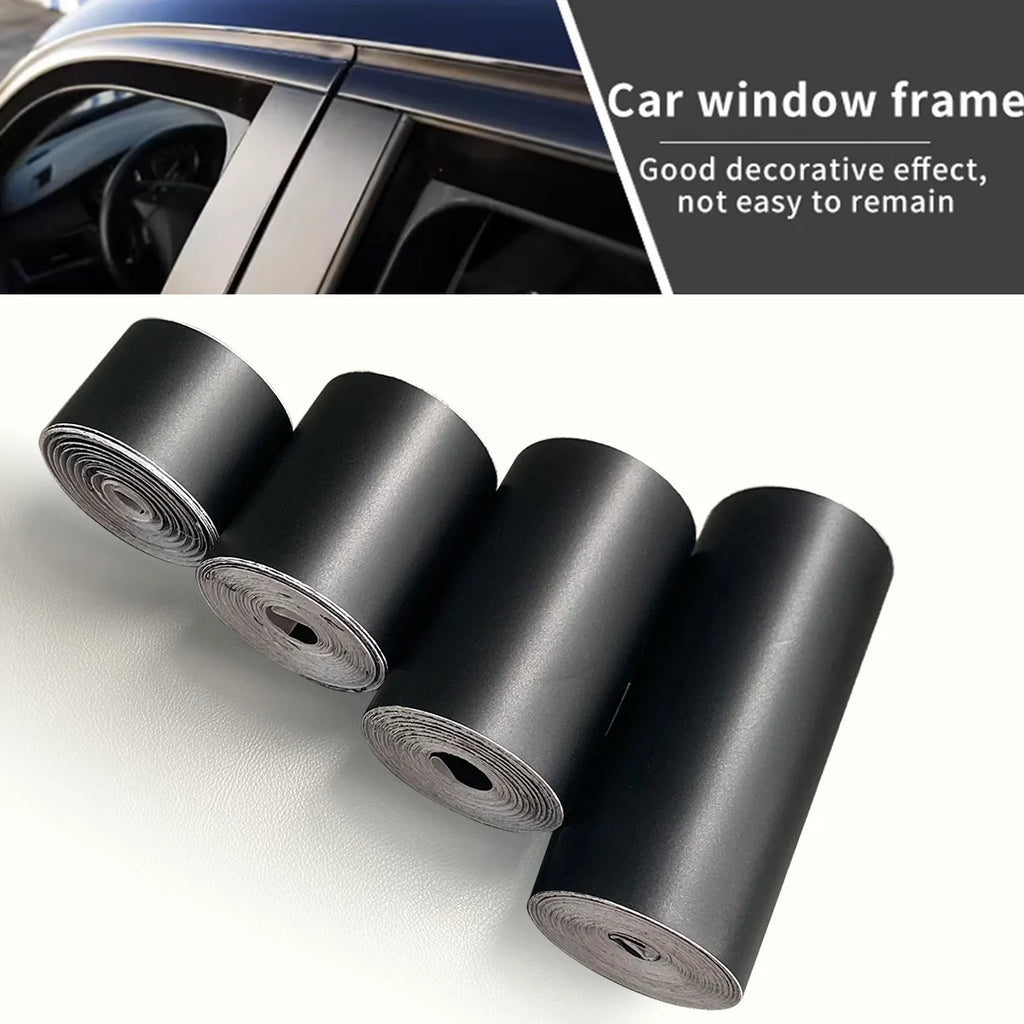 3/5/7/10 cm Matte Black Vinyl Stripe Adhesive Film Car Stickers For Car Interior Door Pillar Hood Roof Qme