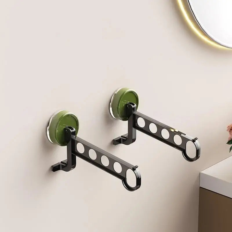 Portable 5-Hole Laundry Rack Colorful Suction Cup Hangers Travel Qme A3