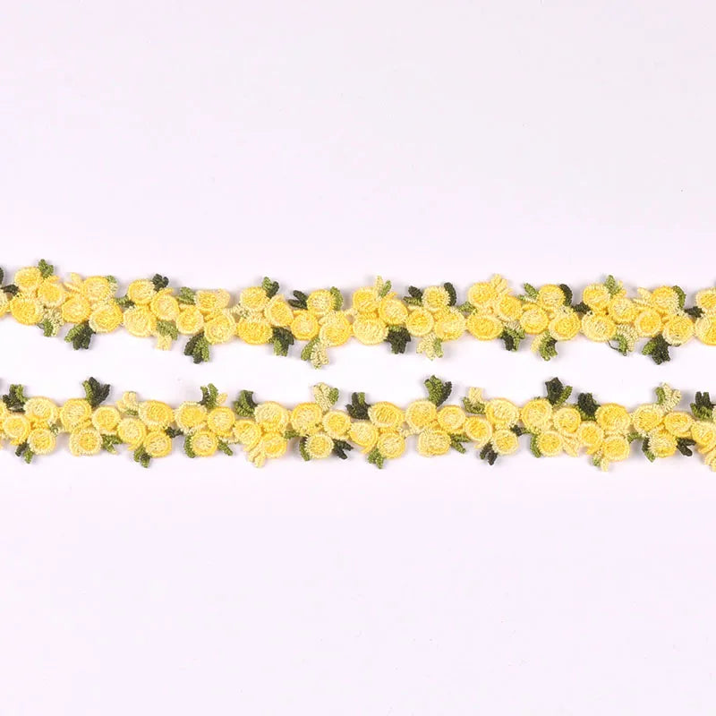 1 Yard 21mm Colorful Flower Lace Trim, Cute Rose Floral Embroidery Lace Ribbon for DIY Sewing Crafts Clothes Headbands cp3851 Qme SKY BLUE 1yard