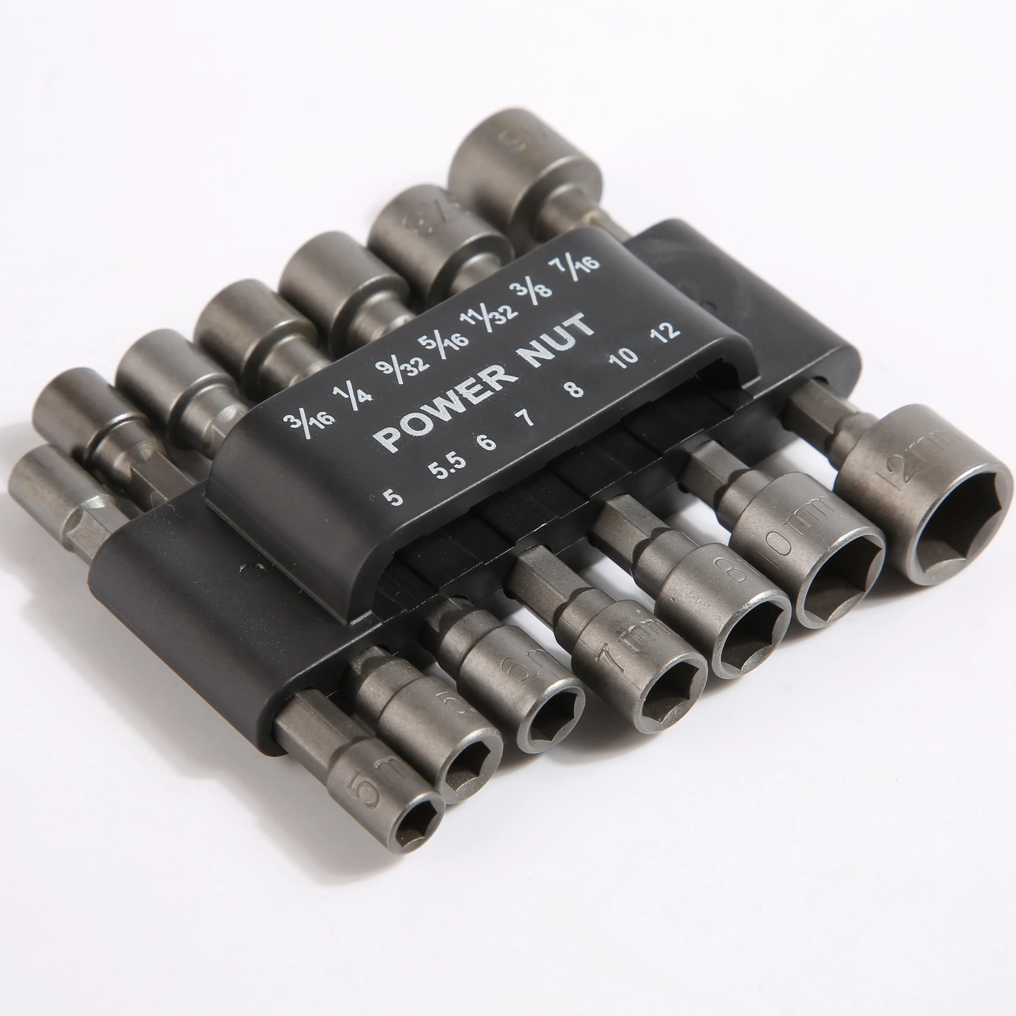 14pcs Power Nuts Driver Drill Bit Tools Set, Metric Socket Wrench Screw, Full Set Electric Wrench Deepened Hexagon Socket Bits Qme