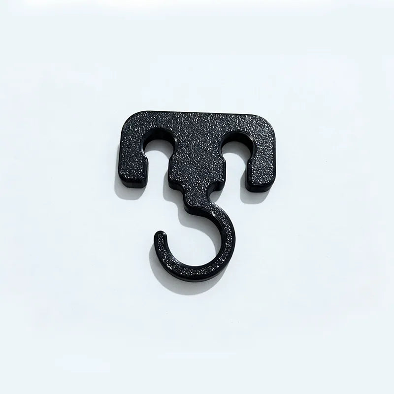 Portable Camping Hook Multifunctional Clothes Lanyard Qme black