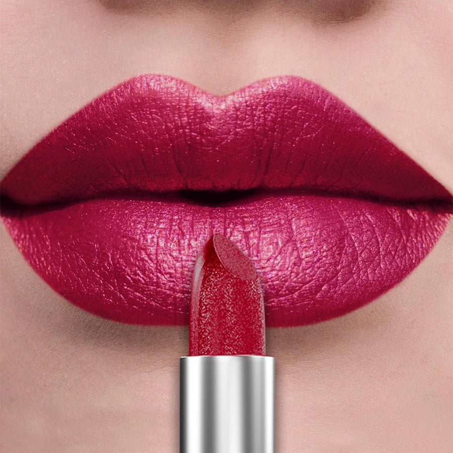 21Colors Bold Intense Glitter Shiny Metallic Lipstick Pearlescent Lip Qme 110