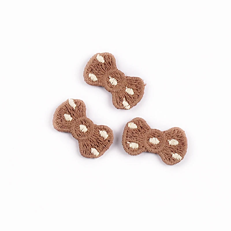 20pcs 16-35mm Mix Bow Shape Personality Appliques For Clothing Bag Decoration DIY Sewing Accessory Patch Without Gum cp4185 Qme 20pcs 2.6x1.6cm