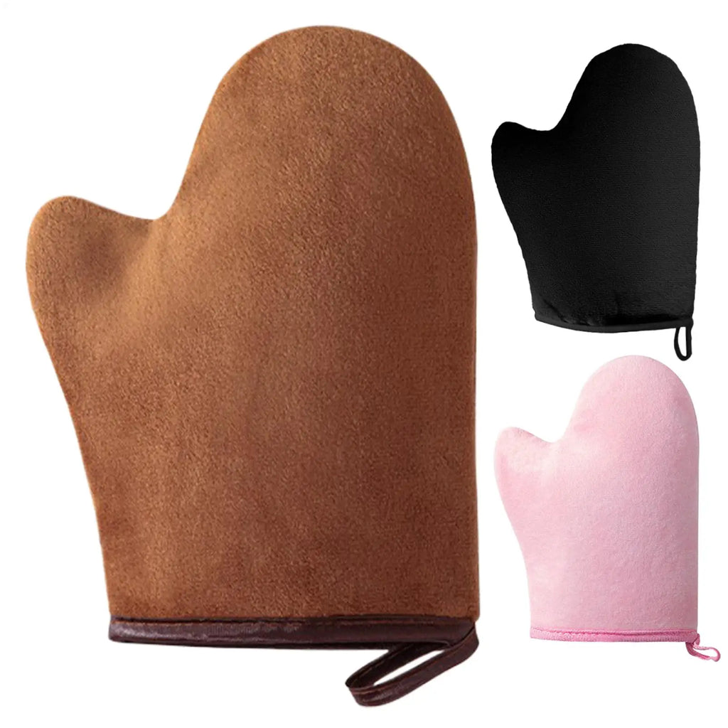 Reusable Back Tan Applicator Glove Exfoliating Tan Removal Mitt Self Tanning Body Face Bath Cleaning Soft Glove Qme