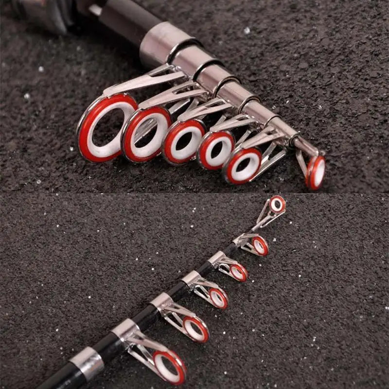 Mini Telescopic Fishing Rod Hard Fiberglass Portable Pocket Pole Tool Qme